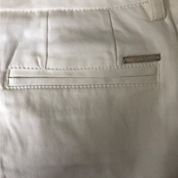 NWT NY & COMPANY 7th Avenue White Cotton Sateen Mid-Rise Bootcut Pants SIze 12P - Picture 3 of 10